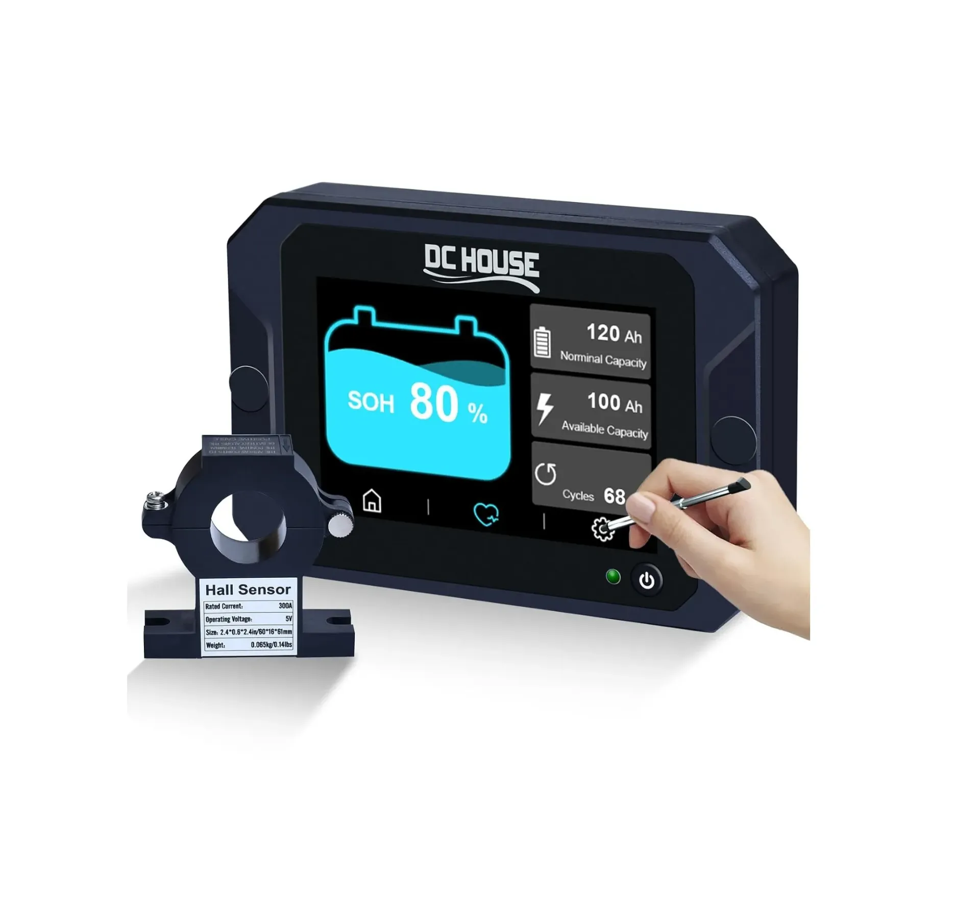 DC HOUSE 300A Moniteur de Batterie avec Affichage Hall