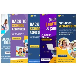 Education Vertical Ad Templates
