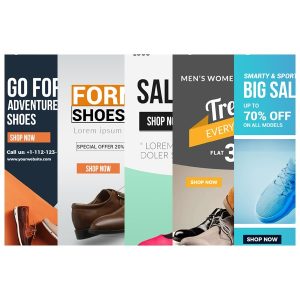 Footwear Vertical Ad Templates