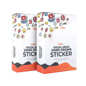 Social Media Hand Drawn Sticker